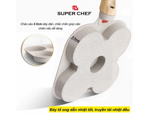 Chảo Breakfast Có Nắp Kính SC_F1919 Super Chef ảnh 2