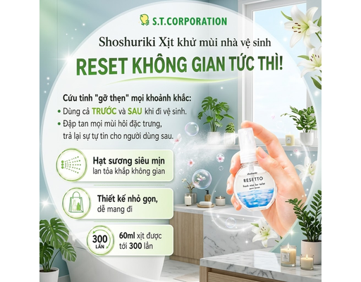 Xịt Khử Mùi Toilet Hương Herbal Refresh 60ml Shoshuriki ảnh 1