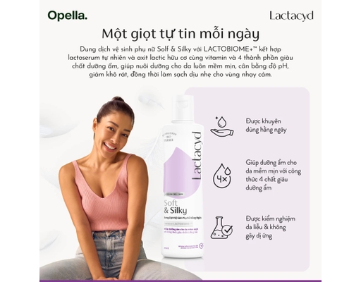 Dung Dịch Vệ Sinh Phụ Nữ Dưỡng Ẩm Soft & Silky 250ml Lactacyd ảnh 1