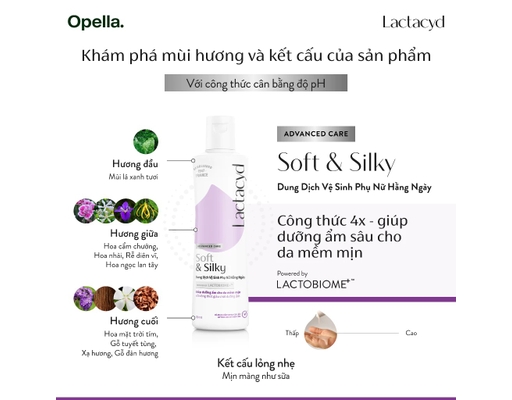 Dung Dịch Vệ Sinh Phụ Nữ Dưỡng Ẩm Soft & Silky 250ml Lactacyd ảnh 2