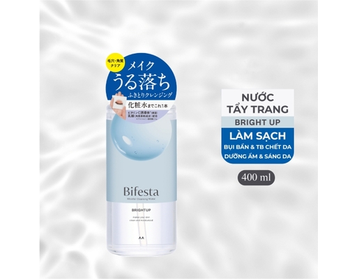 Nước Tẩy Trang Dưỡng Ẩm Và Sáng Da Micellar Cleasinng Water Brightup 400ml Bifesta ảnh 1