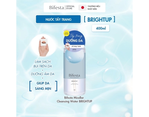 Nước Tẩy Trang Dưỡng Ẩm Và Sáng Da Micellar Cleasinng Water Brightup 400ml Bifesta ảnh 2