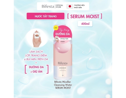 Nước Tẩy Trang Dưỡng Ẩm Micellar Cleansing Water Moist 400ml Bifesta ảnh 2