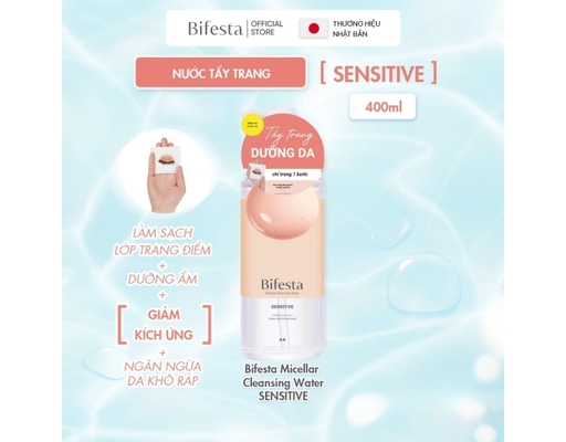Nước Tẩy Trang Dành Cho Da Nhạy Cảm Micellar Cleansing Water Sensitive 400ml Bifesta ảnh 1