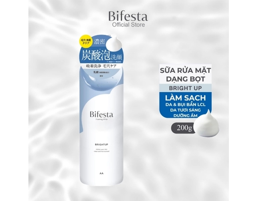 Sữa Rửa Mặt Dạng Bọt Sạch Sâu Sáng Da Foaming Whip Brightup 200g Bifesta ảnh 1