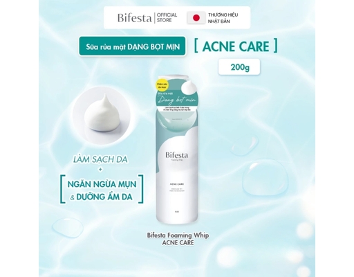 Sữa Rửa Mặt Dạng Bọt Sạch Sâu Ngăn Ngừa Mụn Foaming Whip Acne Care 200g Bifesta ảnh 1