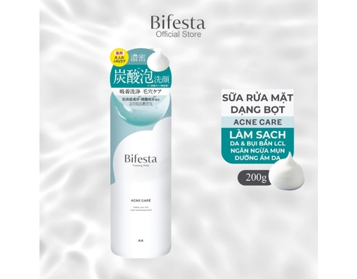 Sữa Rửa Mặt Dạng Bọt Sạch Sâu Ngăn Ngừa Mụn Foaming Whip Acne Care 200g Bifesta ảnh 2