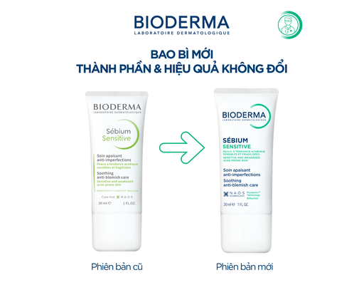 Kem Dưỡng Dịu Da Cấp Ẩn Giảm Mụn Sébium Sensitive 30ml BIODERMA ảnh 5