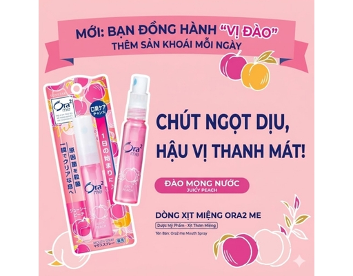 Xịt Thơm Miệng Hương Đào Mọng Nước Juicy Peach 6ml Sunstar ảnh 3
