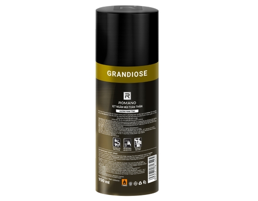Xịt Ngăn Mùi Toàn Thân Hương Nước Hoa Grandiose 150ml ROMANO ảnh 1