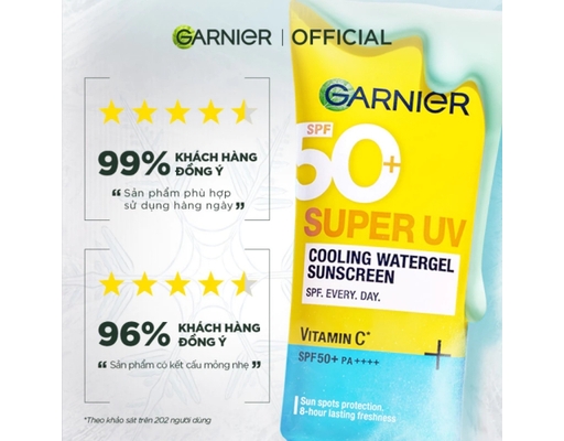 Kem Chống Nắng Mát Da Super UV Cooling Watergel SPF50+ PA++++ 30ml GARNIER ảnh 3