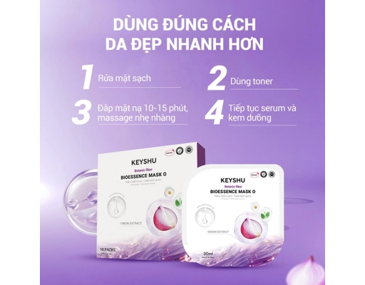 Mặt Nạ Hành Tím Dưỡng Ẩm Làm Dịu Mờ Sẹo & Thâm 30ml KEYSHU ảnh 6