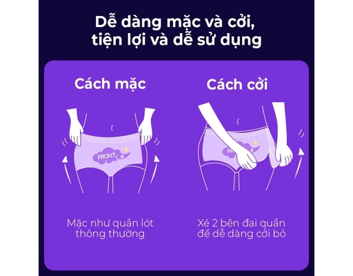 Băng Vệ Sinh Dạng Quần Công Thái Học Ban Đêm Kháng Khuẩn Size M-L 3 Miếng Uucare ảnh 4