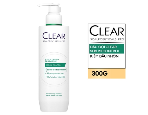 Dầu Gội Kiểm Soát Nhờn Sebum Control 300g Clear ảnh 1