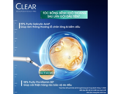 Dầu Gội Kiểm Soát Nhờn Sebum Control 300g Clear ảnh 3