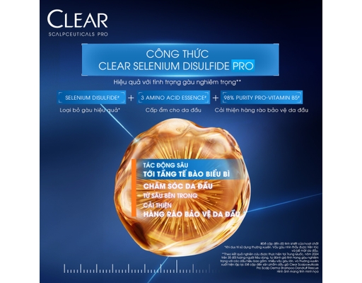 Dầu Gội Ngăn Ngừa Gàu Vượt Trội Dandruff Rescue 200g Clear ảnh 3