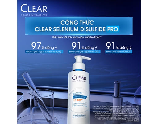Dầu Gội Ngăn Ngừa Gàu Vượt Trội Dandruff Rescue 200g Clear ảnh 4