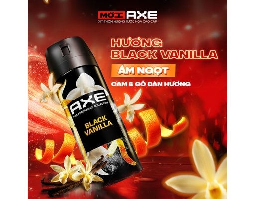 Xịt Thơm Nước Hoa Cao Cấp Hương Black Vanilla 135ml AXE ảnh 2