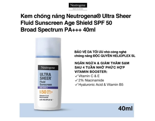Kem Chống Nắng Ultra Sheer Fluid SPF50 PA++++ 40ml Neutrogena ảnh 1