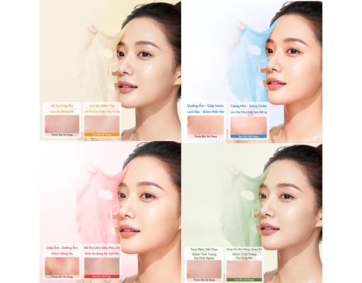 Mặt Nạ Thuần Chay Chiết Xuất Lựu Đỏ Hỗ Trợ Cấp Ẩm Chống Oxy Hóa, Giúp Làn Da Rạng Rỡ Mịn Màng Luminous Pomegranate PDRN Glow 25ml COLORKEY ảnh 9