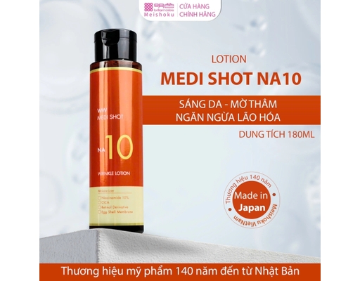 Nước Dưỡng Giảm Nhăn Dưỡng Sáng Medi Shot Wrinle Lotion Na10 180ml Meishoku ảnh 1