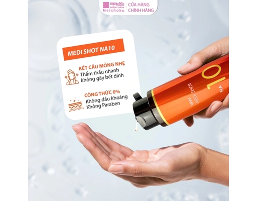 Nước Dưỡng Giảm Nhăn Dưỡng Sáng Medi Shot Wrinle Lotion Na10 180ml Meishoku ảnh 4