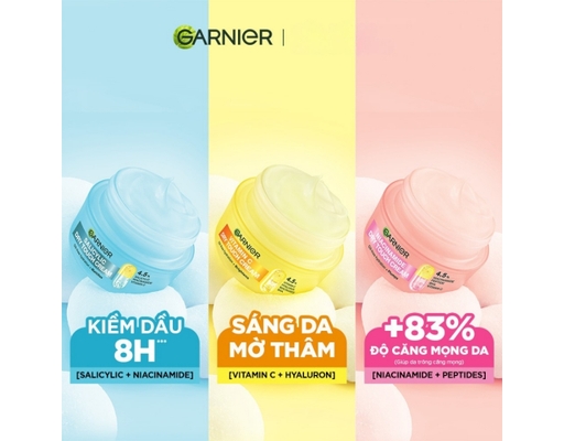 Kem Dưỡng Ẩm Kết Cấu Mochi Kiềm Dầu Cho Da Dầu Mụn Mochi Salicylic & Niacinamide Dry Touch Cream 30ml GARNIER ảnh 3