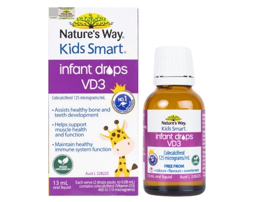 Thực Phẩm Bảo Vệ Sức Khỏe Hỗ Trợ Bổ Sung Vitamin D3 Cho Trẻ Smart Infant Drops Vitamin D3 13ml Nature's Way ảnh 0