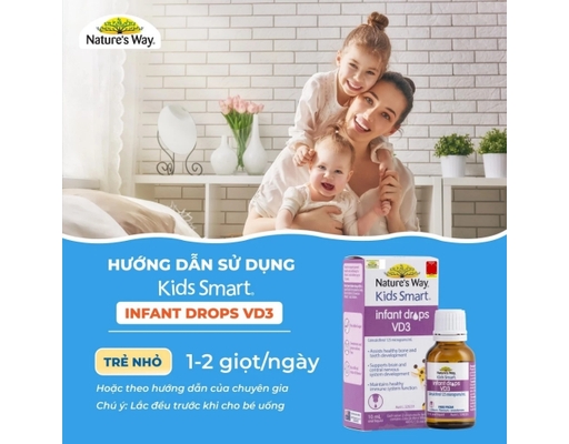 Thực Phẩm Bảo Vệ Sức Khỏe Hỗ Trợ Bổ Sung Vitamin D3 Cho Trẻ Smart Infant Drops Vitamin D3 13ml Nature's Way ảnh 6