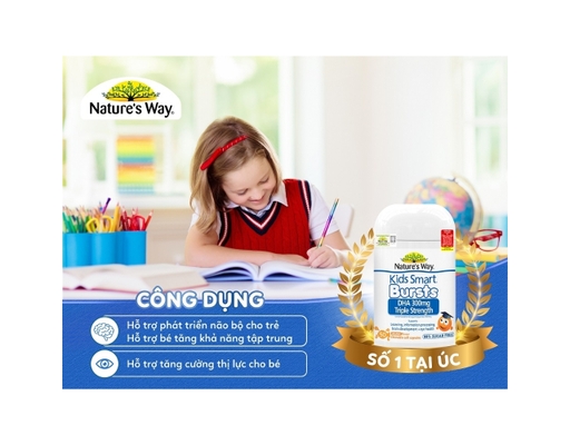 Thực Phẩm Bảo Vệ Sức Khỏe Bổ Sung DHA, Hỗ Trợ Tốt Cho Não Bộ Và Mắt Kids Smart Bursts DHA 50 Viên Nature's Way ảnh 4