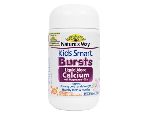 Thực Phẩm Bảo Vệ Sức Khỏe Calci Tổ Ong, Tảo Biển Đỏ Aquamin F Bổ Sung Vitamin D3 K2 Hỗ Trợ Phát Triển Xương Kids Smart Algae Calcium 30 Viên Nature's Way ảnh 0