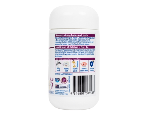 Thực Phẩm Bảo Vệ Sức Khỏe Calci Tổ Ong, Tảo Biển Đỏ Aquamin F Bổ Sung Vitamin D3 K2 Hỗ Trợ Phát Triển Xương Kids Smart Algae Calcium 30 Viên Nature's Way ảnh 1