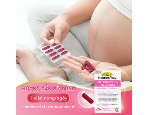 Thực Phẩm Bảo Vệ Sức Khỏe Viên Uống Bổ Sung DHA, Epa, Vitamin Và Khoáng Chất Trước Trong Và Sau Thai Kỳ Preconception Pregnancy Breastfeeding Plus 30 Viên Nature's Way ảnh 7
