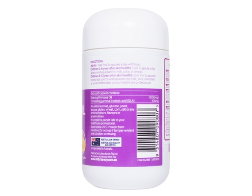 Thực Phẩm Bảo Vệ Sức Khỏe Bổ Sung Gamma Linolenic Acid Và Tinh Dầu Hoa Anh Thảo Evening Primrose Oil 1000mg 60 Viên Nature's Way ảnh 2