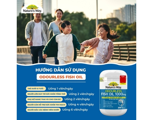 Thực Phẩm Bảo Vệ Sức Khỏe Dầu Cá Thiên Nhiên Không Mùi Hỗ Trợ Mắt Và Não Odourless Fish Oil 80 Viên Nature's Way ảnh 4