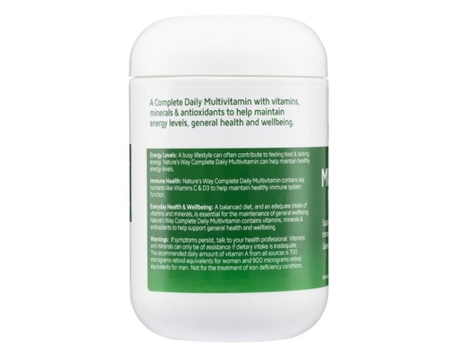 Thực Phẩm Bảo Vệ Sức Khỏe Bổ Sung Vitamin Và Khoáng Chất Complete Daily Multivitamin 200 Viên Nature's Way ảnh 1