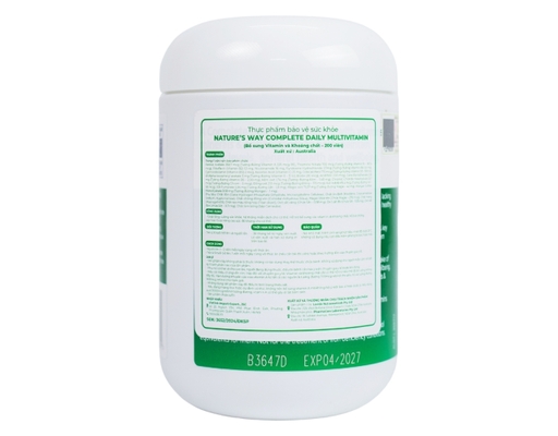 Thực Phẩm Bảo Vệ Sức Khỏe Bổ Sung Vitamin Và Khoáng Chất Complete Daily Multivitamin 200 Viên Nature's Way ảnh 2
