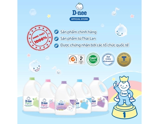 Nước Giặt Quần Áo Em Bé Hồng Hương Hoa Cỏ Thơm Mát Honey Star 3L D-nee ảnh 3