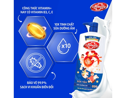 Sữa Tắm Dưỡng Ẩm Chăm Sóc Da Diệt Khuẩn 800g Lifebuoy ảnh 2