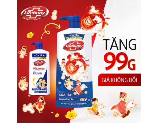 Sữa Tắm Dưỡng Ẩm Chăm Sóc Da Diệt Khuẩn 800g Lifebuoy ảnh 3