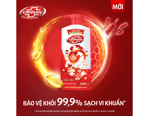 Sữa Tắm Bảo Vệ Vượt Trội 10 Diệt Khuẩn 800g Lifebuoy ảnh 3