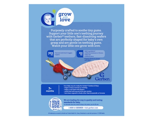 Bánh Gạo Gerber Organic Vị Việt Quất, Táo Và Củ Cải Đỏ 48g