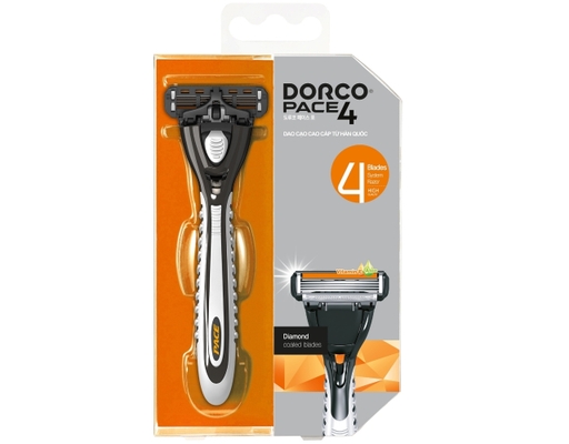 Dao Cạo Râu 4 Lưỡi Pace 4 FRA1001-PT - 1 Cán + 1 Đầu Dao Cạo DORCO ảnh 0