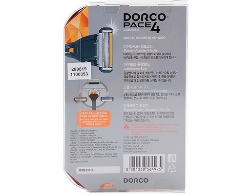 Dao Cạo Râu 4 Lưỡi Pace 4 FRA1001-PT - 1 Cán + 1 Đầu Dao Cạo DORCO ảnh 1