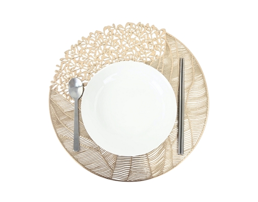 Tấm Lót Bàn Ăn Họa Tiết Lá Cây Hình Tròn 38cm Lâm Hà ảnh 1