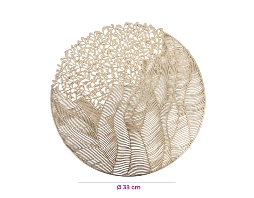 Tấm Lót Bàn Ăn Họa Tiết Lá Cây Hình Tròn 38cm Lâm Hà ảnh 5