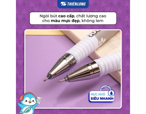 Bút Gel GEL-067 Mực Đen Thiên Long ảnh 4