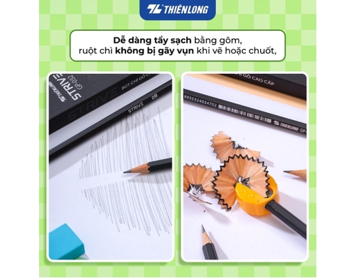 Bút Chì Gỗ Strive HB GP-031 Thiên Long ảnh 3