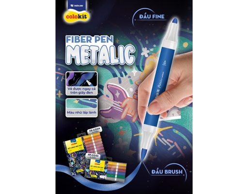 Bút Lông Màu Metalic FP-C023 Hộp 6 Màu Thiên Long ảnh 2
