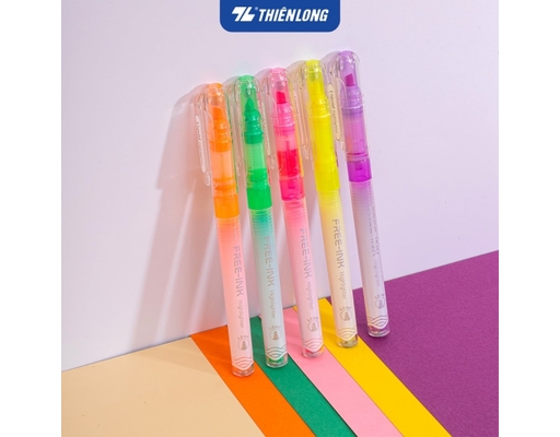 Bút Dạ Quang Free Ink HL-020 Màu Tím Thiên Long ảnh 2